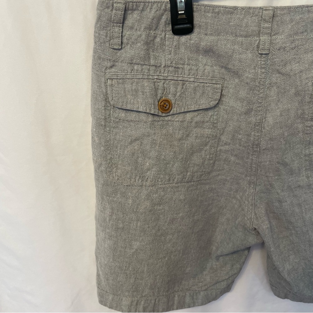 J.Crew Mens Linen Cotton Blend Gray Shorts Size 34 Inseam 8in Summer Lightweight - Picture 9 of 16